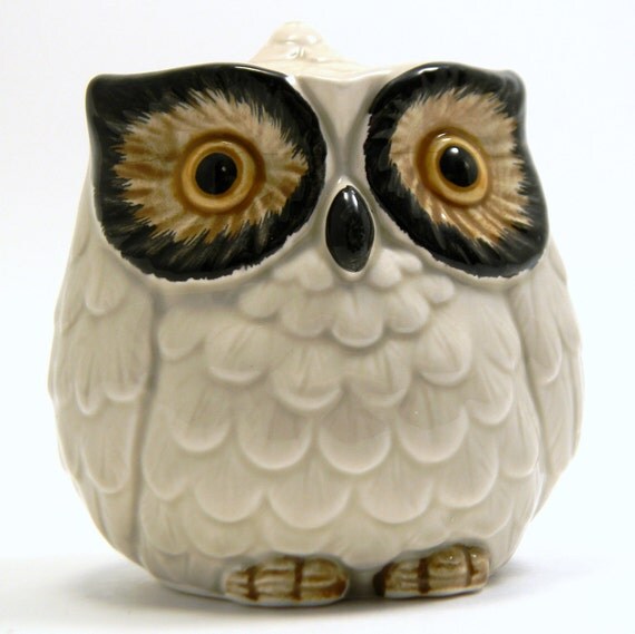 Owl Sugar Bowl Vintage 1960s Otagiri Japan by BlissandVinegar