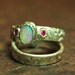 Opal Ring and Rubies Size 8.5