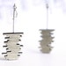 Black geometric earrings - line stripes jewelry