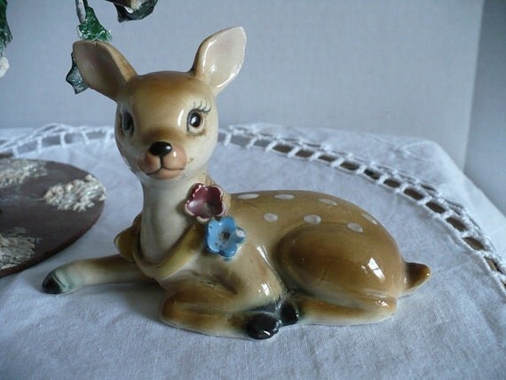 vintage porcelain deer