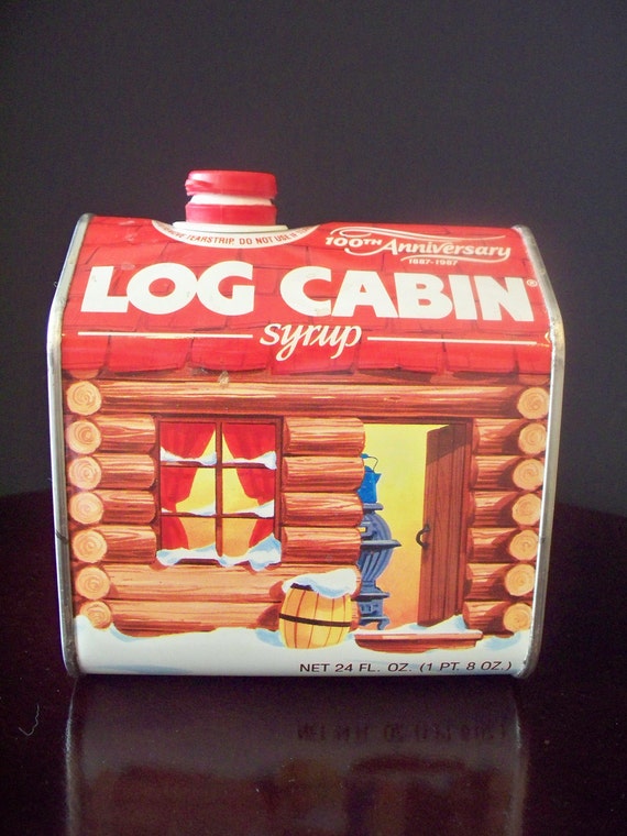 Vintage Log  Cabin  Syrup  Can 100th Anniversary