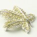 Pale Yellow Rhinestone Autumn Maple Leaf Vintage Open Back Costume Jewelry BROOCH Pin on Etsy