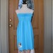 Beach sundress, cotton beach dress, strapless sundress, turquoise beach cover small medium Ready to ship