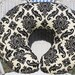 Black Ivory Damask with Minky Boppy Cover