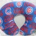 Chicago Cubs with Electric Blue Minky Boppy Cover