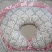 Deluxe Taupe/Pink Damask and Smooth Pink Minky Boppy Cover