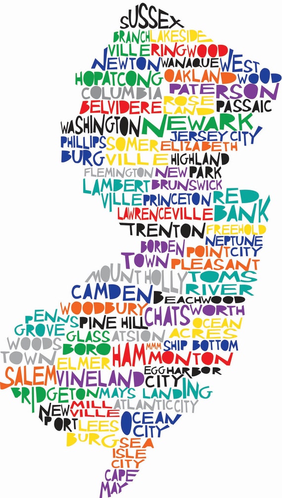 clipart map of new jersey - photo #36