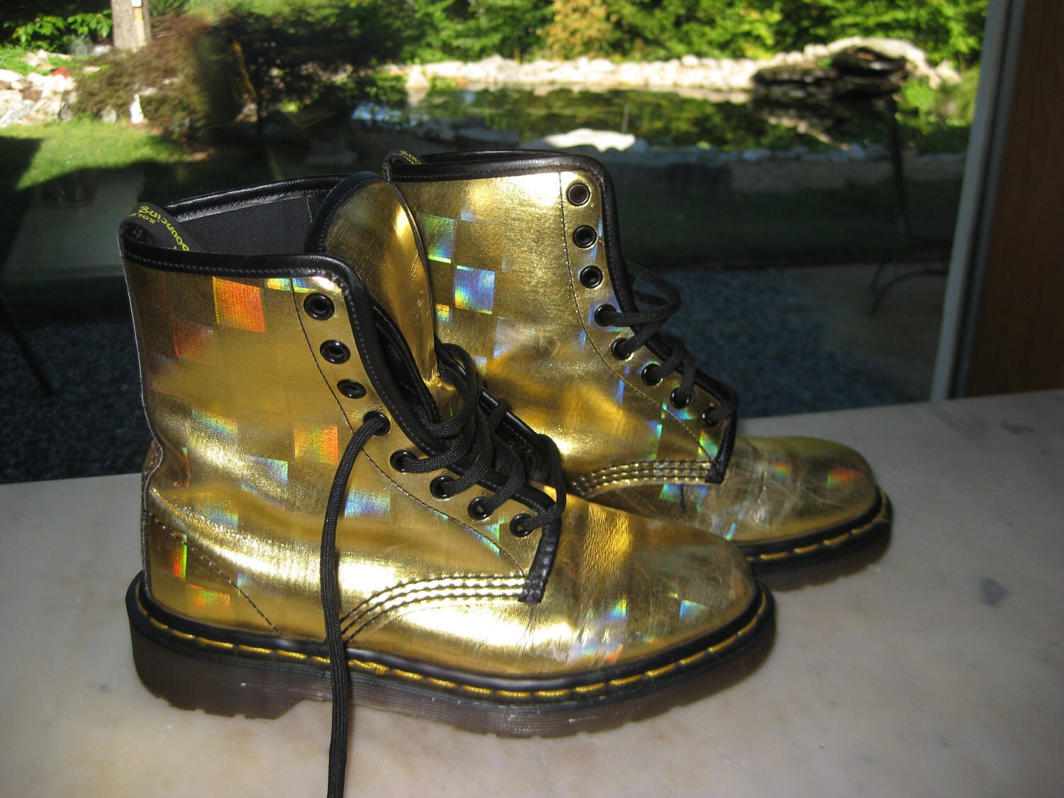 Rare Gold Hologram Doc Martens