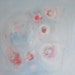Abstract painting, BLUE OIL PAINTING, blue, pink peach tangerine, modern painting