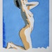 Kneeling Nude Woman Screen Print