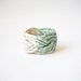 SALE ombre, mint green and nude big cotton, turk head knot bracelet