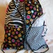 neon pink drawstring backpack with front zipper pocket