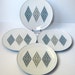Ben Seibel Blue Diamonds Dinner Plates, Iroquois China, Set of 4