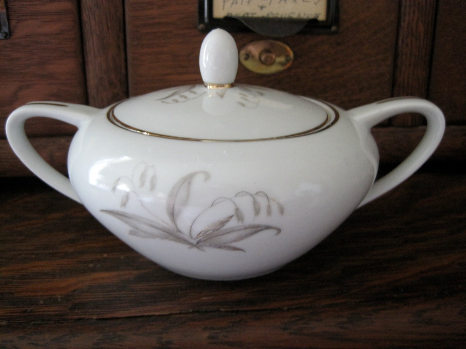 Vintage Kaysons Golden Rhapsody China Sugar Bowl