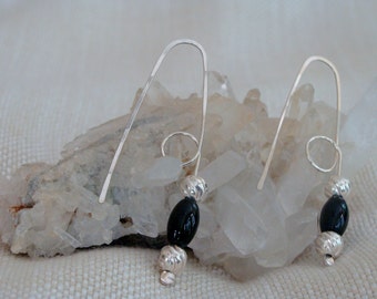 •LARGE SPIRAL GINGER• brass + silver post earrings