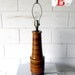 Vintage Ceramic High-Gloss Orange and Brown Lamp - 1970s Retro