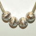 European Style 4 Silver 13mm Anodized Basket Ball Aluminum Etched Charm Beads fits all European Bracelets