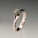 Reserved for Anna, Montana Sapphire Engagement Ring Set in Silver/Palladium