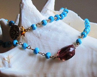 Turquoise and Tourmaline necklace