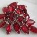 Red Rhinestone Weiss Vintage Brooch