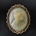 antique 1950s Victorian style Cameo Brooch