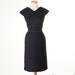 vintage 1950s dress // DARLING EYELET black dramatic portrait collar henry lee spring day