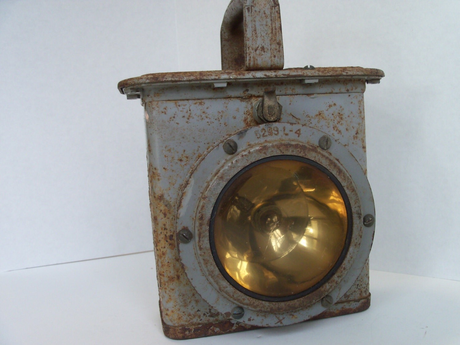 Military Lantern Vintage Navy Lamp World War II Rusty Chic