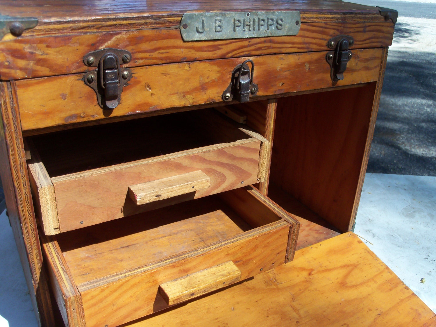 Rustic Wooden Tool Box Handmade Tool Chest