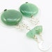 Green Aventurine Gemstone and Sterling Silver Wire Wrapped Long Dangle Earrings - Celebrity Gift - CMA Gift Lounge - Artisan Jewelry