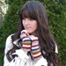 Striped Fingerless Mittens, Autumn Colors