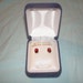 10k Genuine Yellow Gold Vintage Garnet Oval Stud Earrings