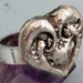 Perfect for motherr's day gift.Handmade Cast Sterling Silver Heart Ring - Size 8.5