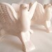 Pair of Jeanette Pink Milk Glass Eagle Candle Holders