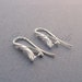 Sterling Silver French Ear Wire Hook Wing with Pinch Bail for Swarovski Crystals 925 model ES23 1 pair