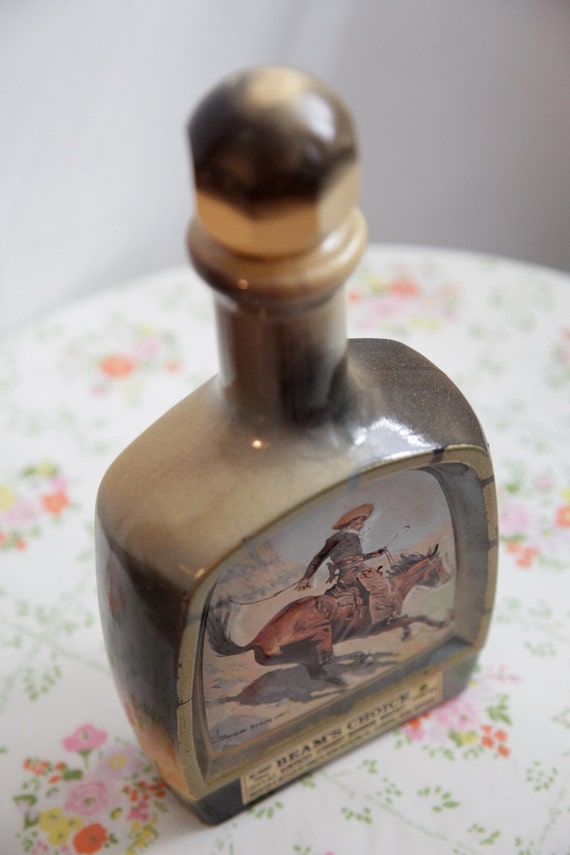 Vintage Jim Beam Liquor Decanter Featuring Frederic Remington