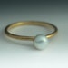 PROMO-SPECIAL Gold Pearl Ring - Dainty Stackable 18K Gold plated Sterling Silver White Freshwater Pearl Ring