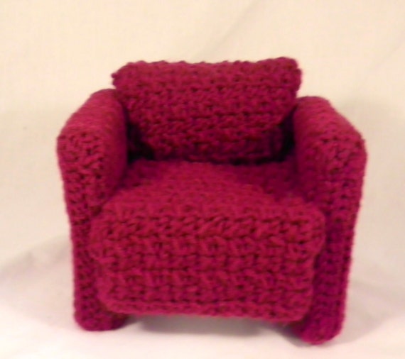 Barbie chair crochet oversized easy chair barbie doll 16