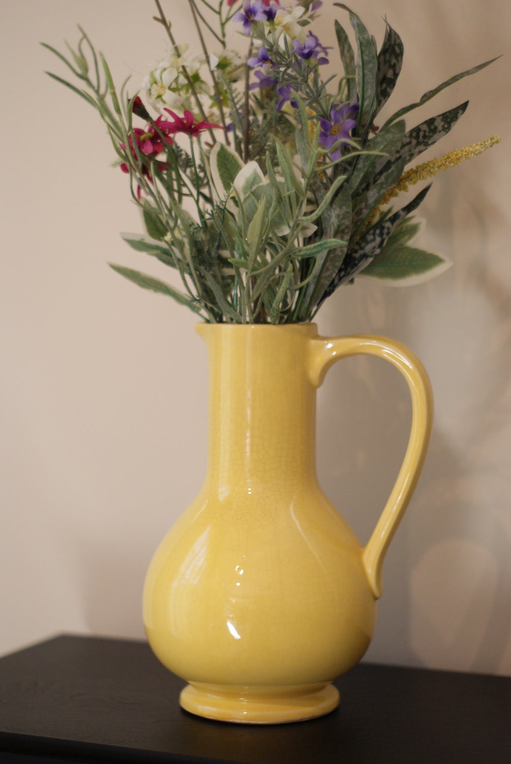 McCoy Pottery Yellow Pitcher Vase