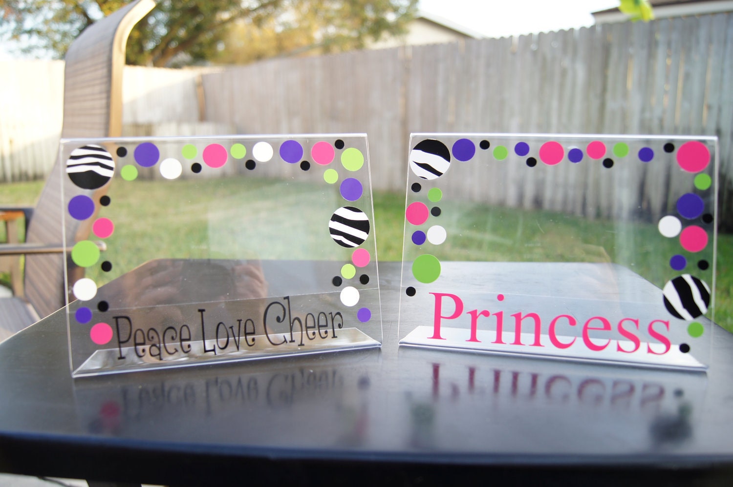 Set of 10 Personalized Acrylic Picture Frame Cheer