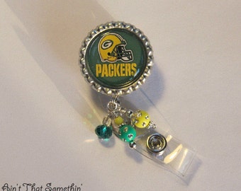 Green Bay Packers Inspired Retractable Badge Reel
