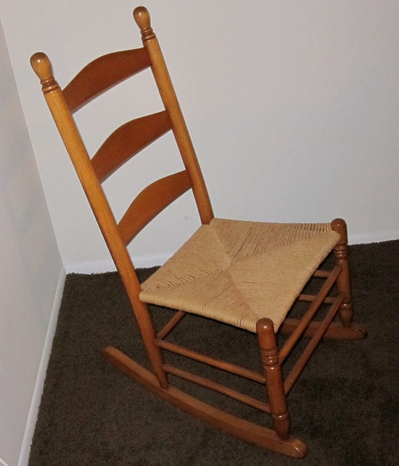 Maple Slat Back Sewing or Nursing Antique Rocking Chair