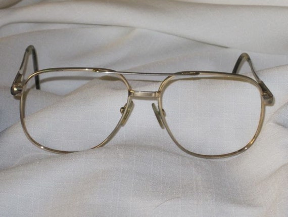 Eyeglass Frames Aviator Gold by AlvetaVintageItems on Etsy