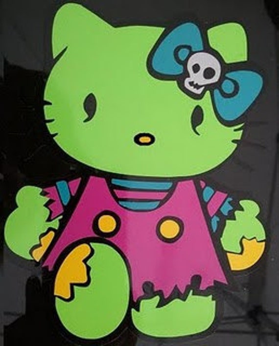 Items similar to Zombie Hello Kitty Vinyl Decal on Etsy