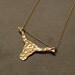 Bull Gold Necklace- Handmade- Free Shipping