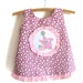 Eco friendly baby sundress, jumper, pinafore, 70s style, mauve, pink seal, ready to ship, size 0, 6 to 12 months