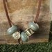 Bullet Casing Jewelry - Bullet Necklace - Aqua Beads - 38 SPL casing