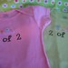 Adorable Just For TWINS onesies size 18 months handmade by gloriously created gifts