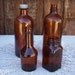 Vintage Amber Glass Bottle Collection
