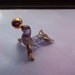Vintage Miniature Purple Iridescent and Gold Circus Seal