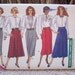 Vintage Butterick Classics Skirt Pattern 4392 Plus Size 18, 20, 22 Dated 1989